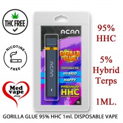95% HHC GORILLA GLUE 1ml DISPOSABLE VAPE - ACAN MEDVAPE